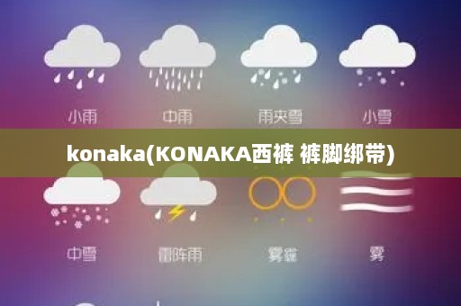 konaka(KONAKA西裤 裤脚绑带)