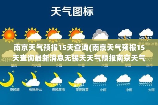 南京天气预报15天查询(南京天气预报15天查询最新消息无锡天天气预报南京天气)